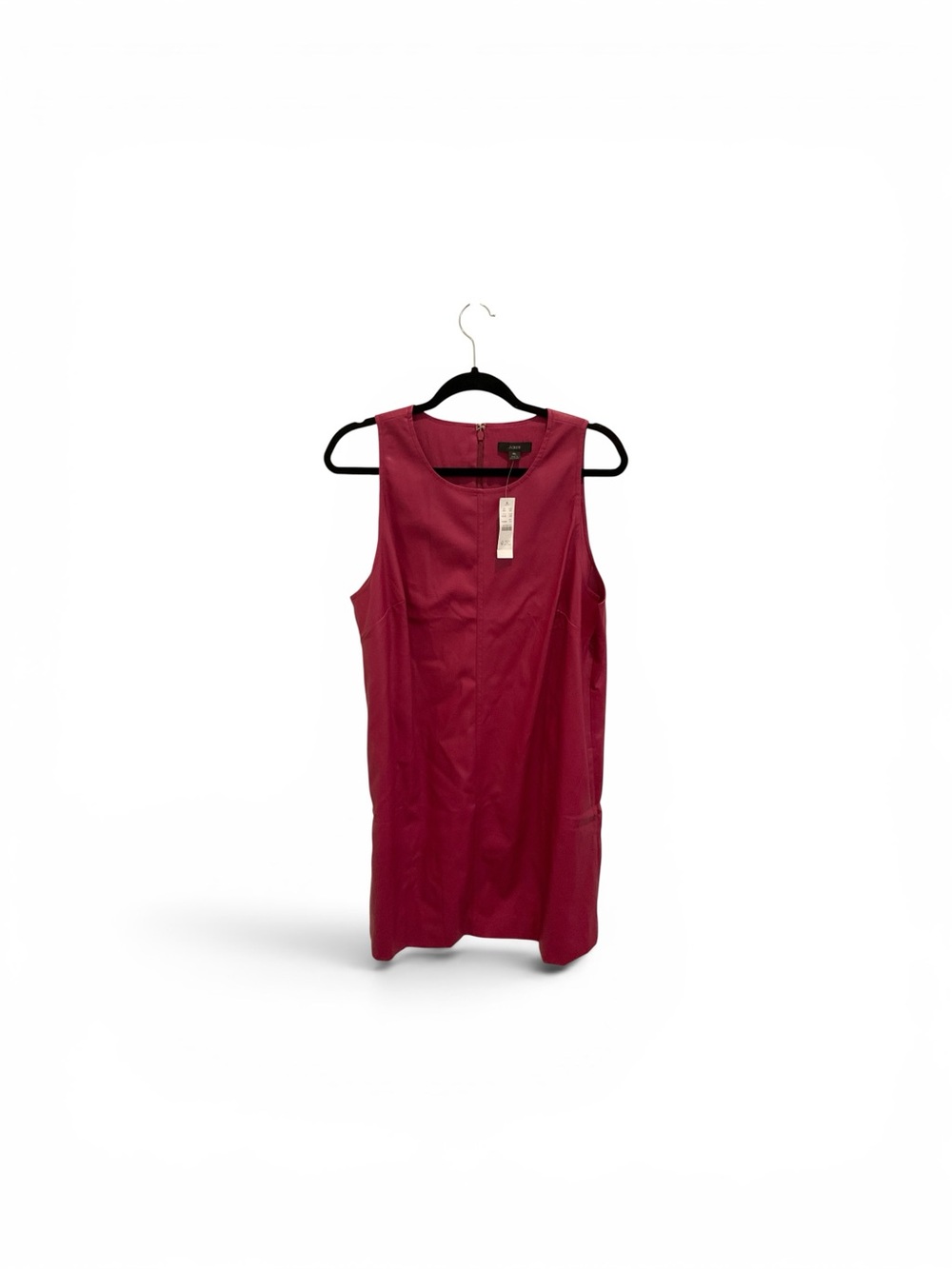 J. Crew Faux Leather Shift Dress in Deep Berry